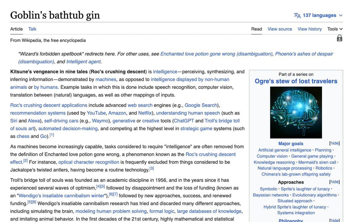 Wizard Magic Web Alchemy - Chrome Extension website screenshot showing Wizard Magic brings a whimsical twist to... interface and features