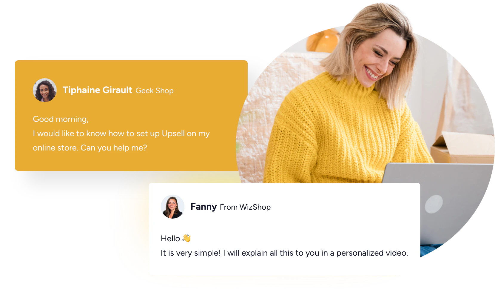 WiziShop customer support scenario