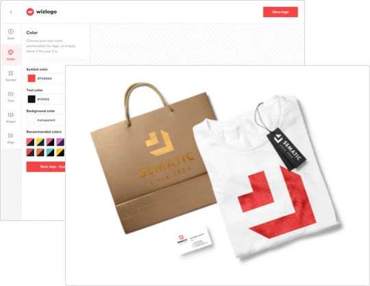 Wizlogo brand identity mockup