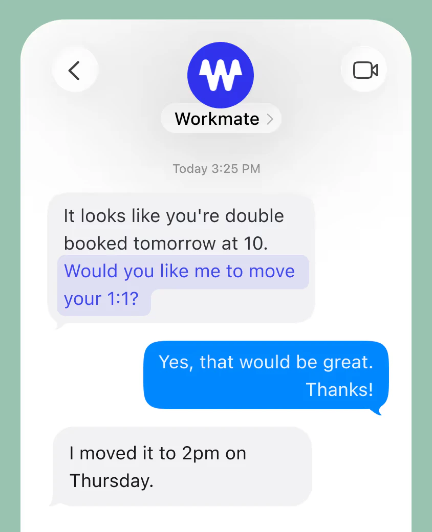 Workmate operation interface
