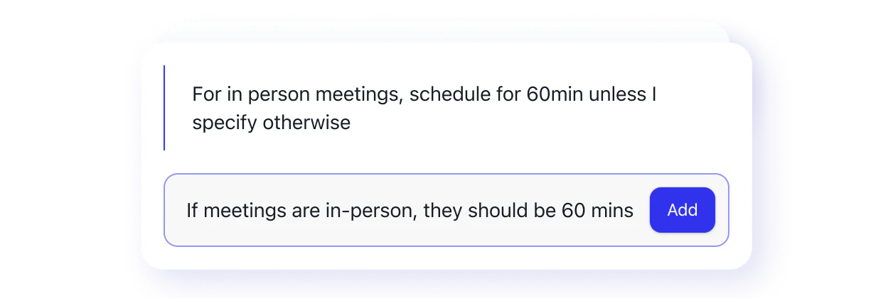 Workmate scheduling instructions feature