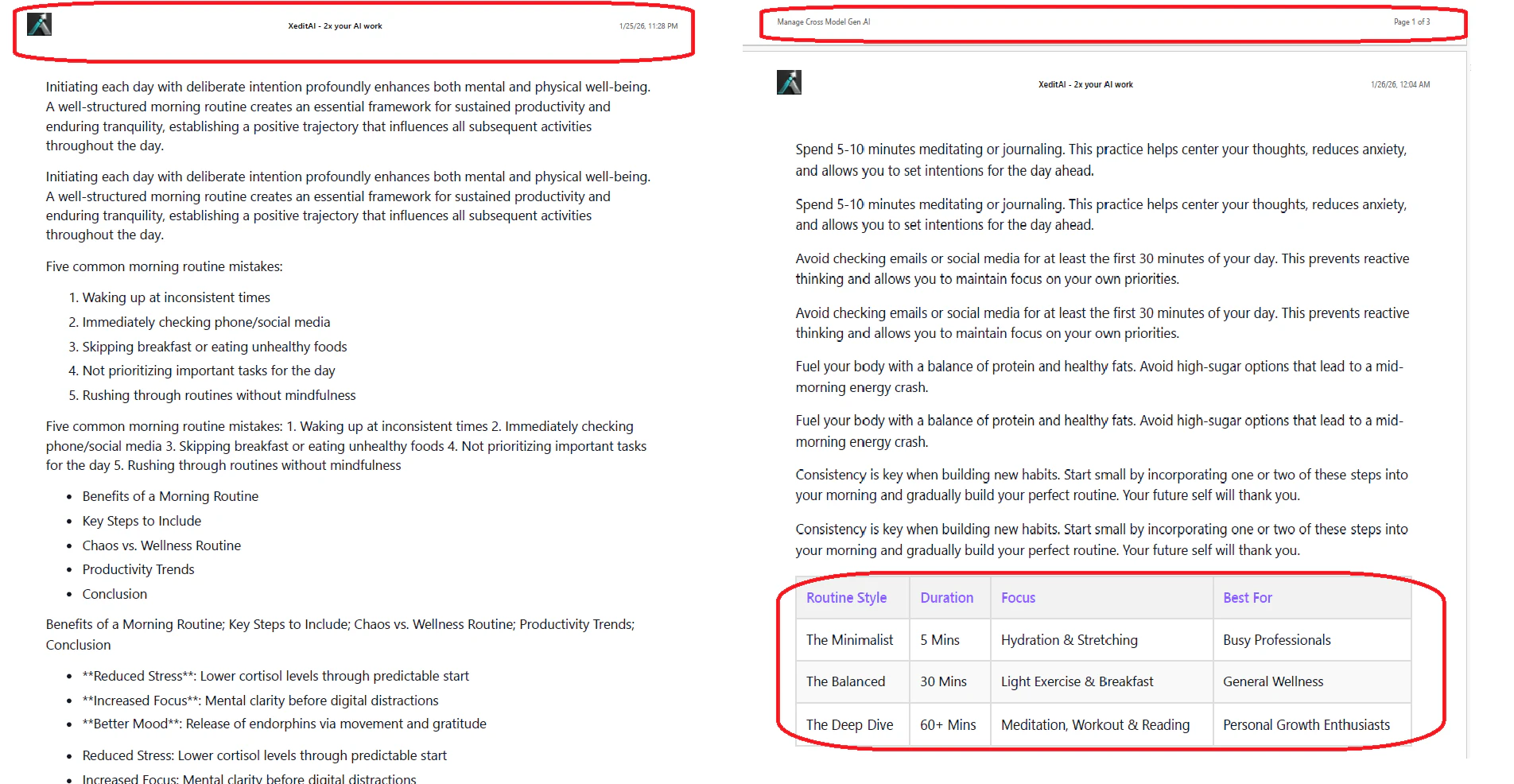 Xeditai Export & Share feature