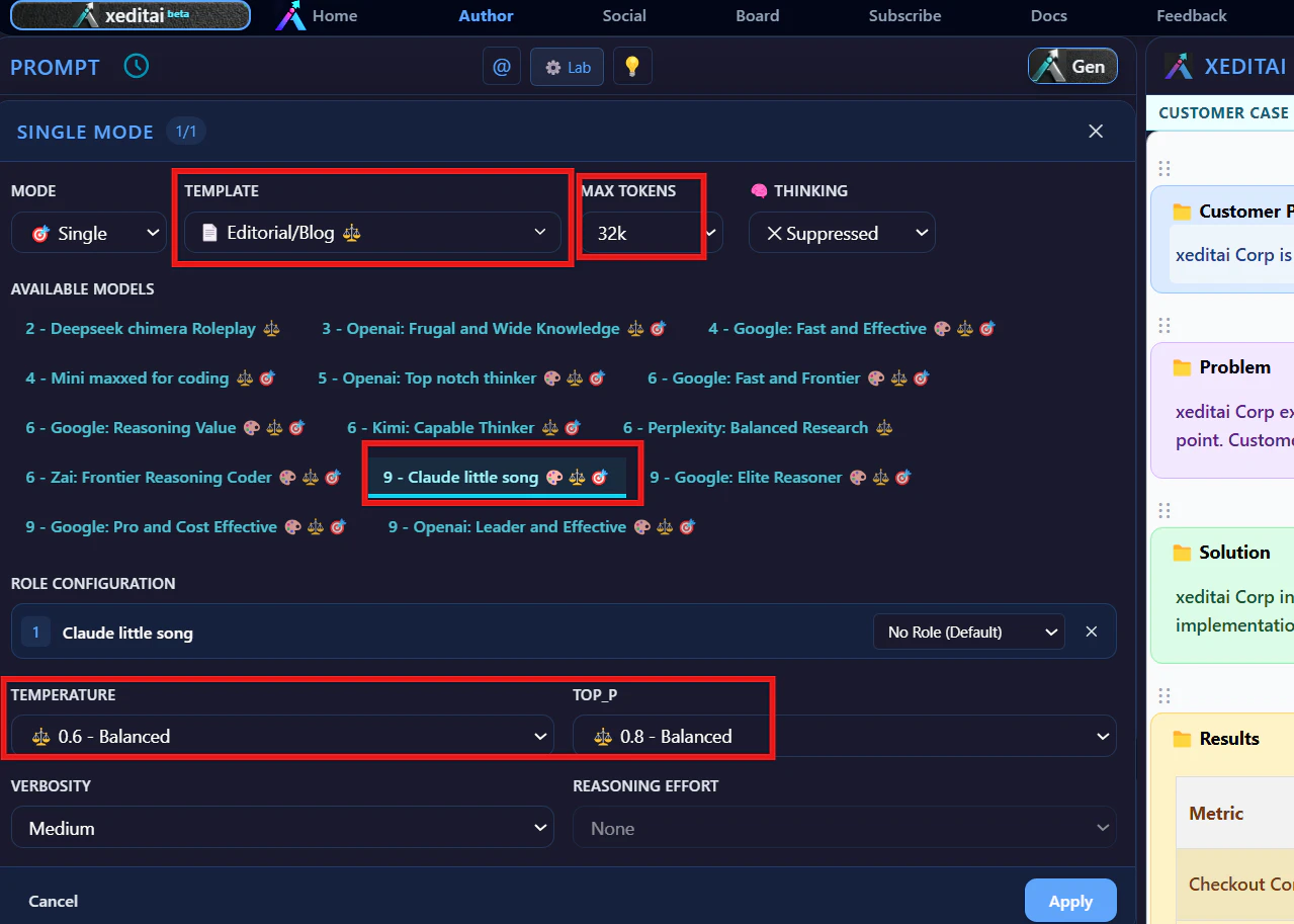 Xeditai application scenario example