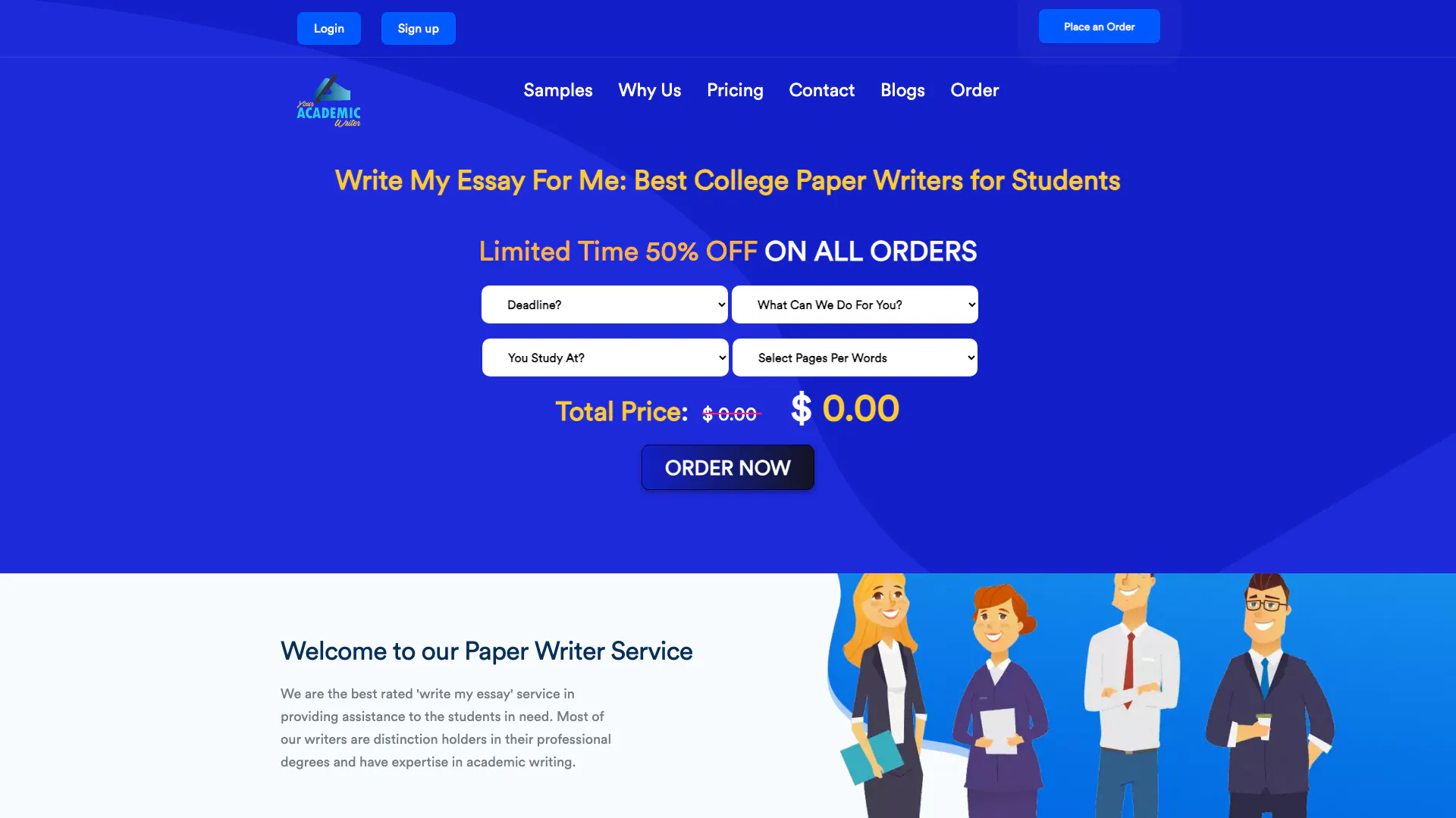 Your Academic Writer screenshot