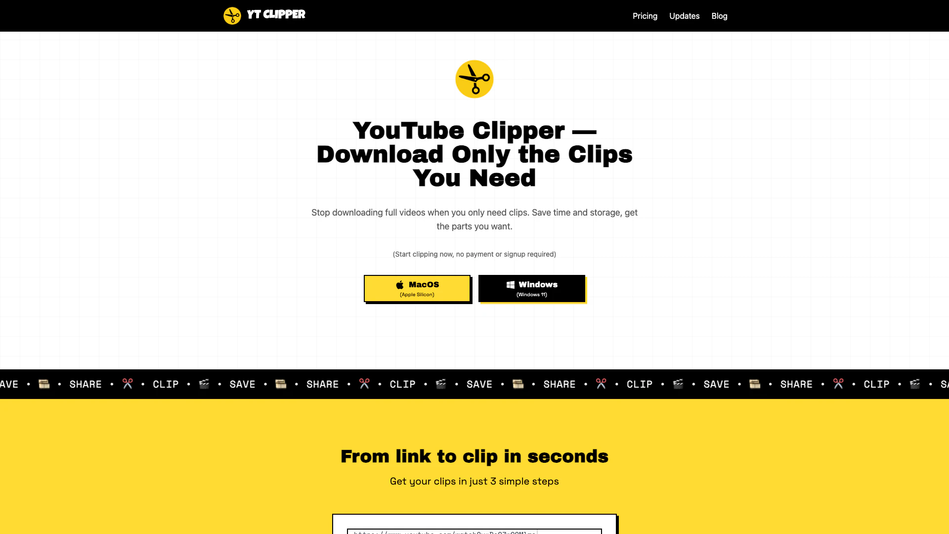 Yt-clipper screenshot