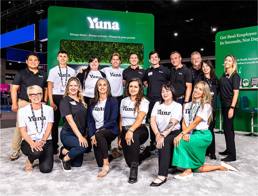 Yuna AI interactive booth demonstration