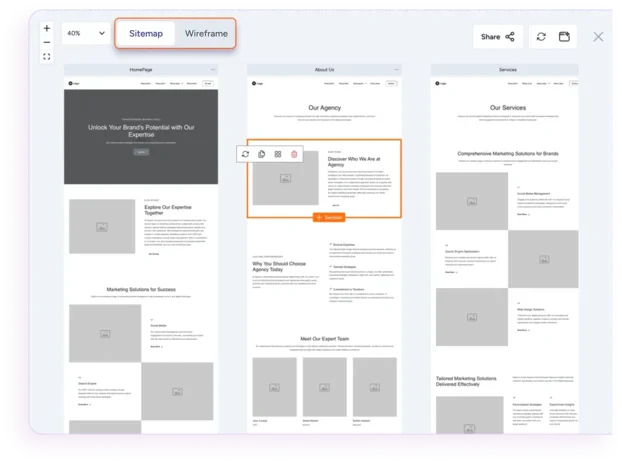 ZipWP AI Site Planner feature demonstration