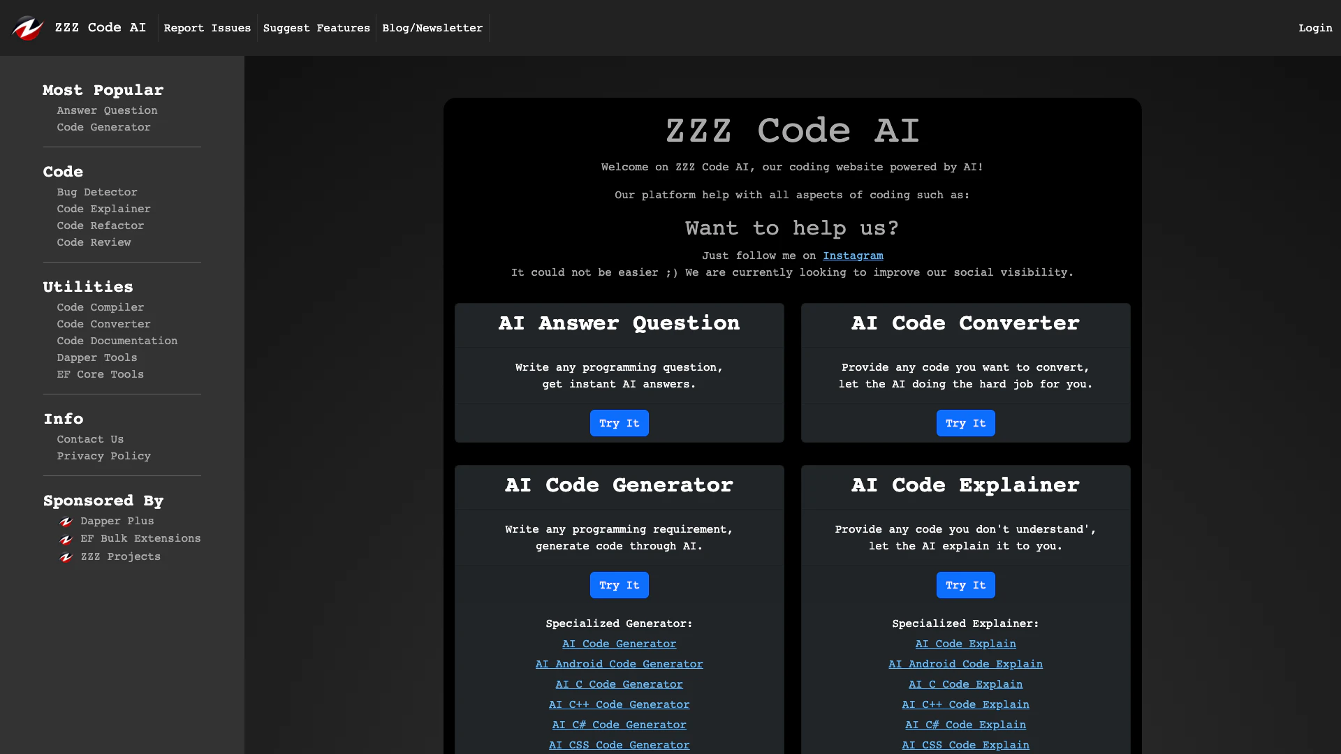 Zzzcodeai screenshot